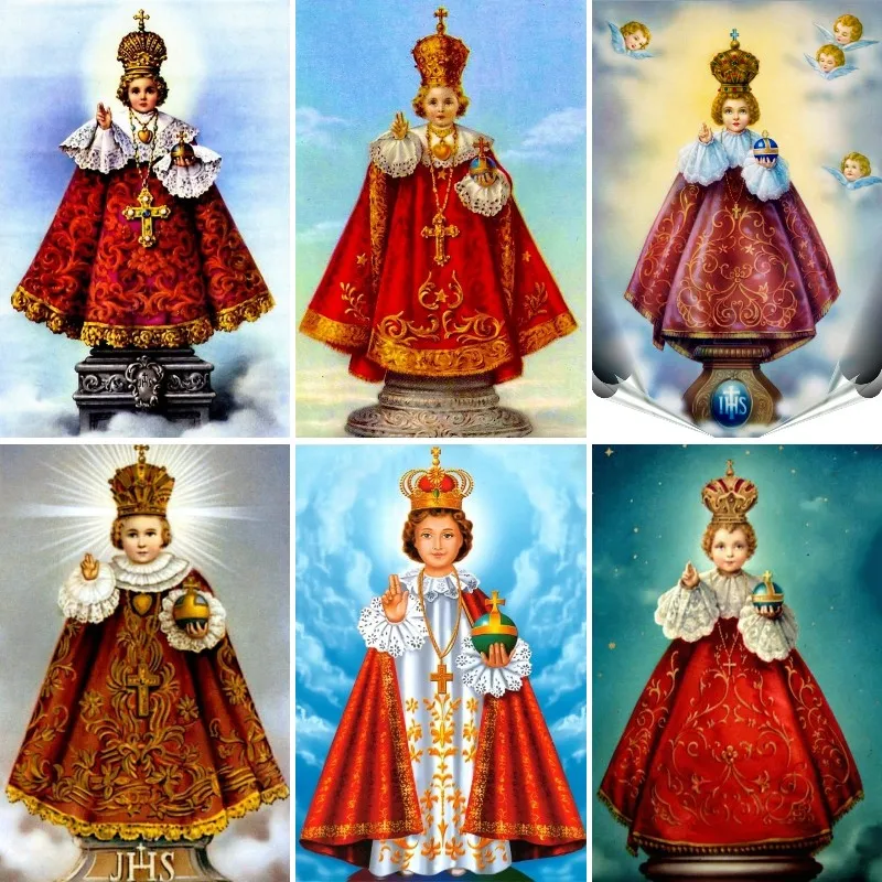 Embroidery Icon - Baby Jezus van Praag Diamond Painting