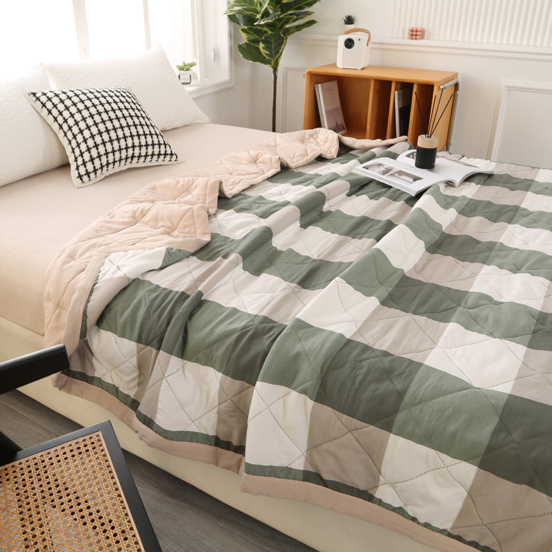 Embroidery Quilt Cover - Een Effen Kleur Lente/Zomer Gewassen Gewatteerde