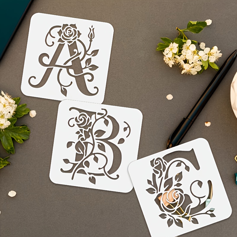 Embroidery Alphabet Designs - 36-delige set PET plastic alfabetletters met