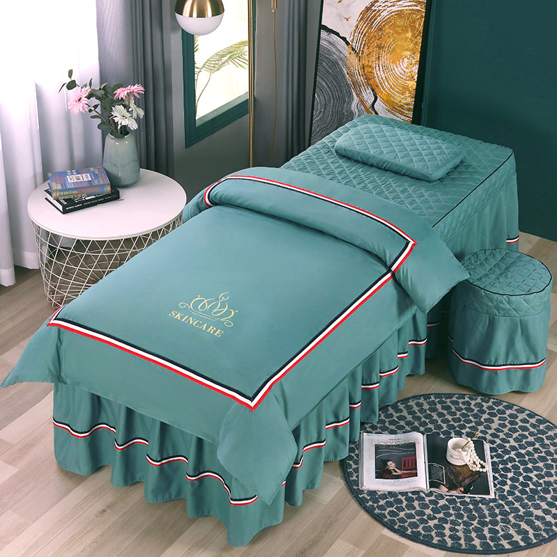 Embroidery Quilt Cover - Xuancai 4 Stuks Beddengoed Sets Schoonheidssalon