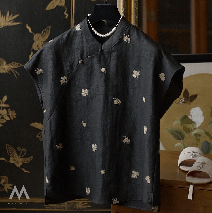 Embroidery Flower Pattern - Nieuwe dames casual stijl cloudzijde crackpatroon