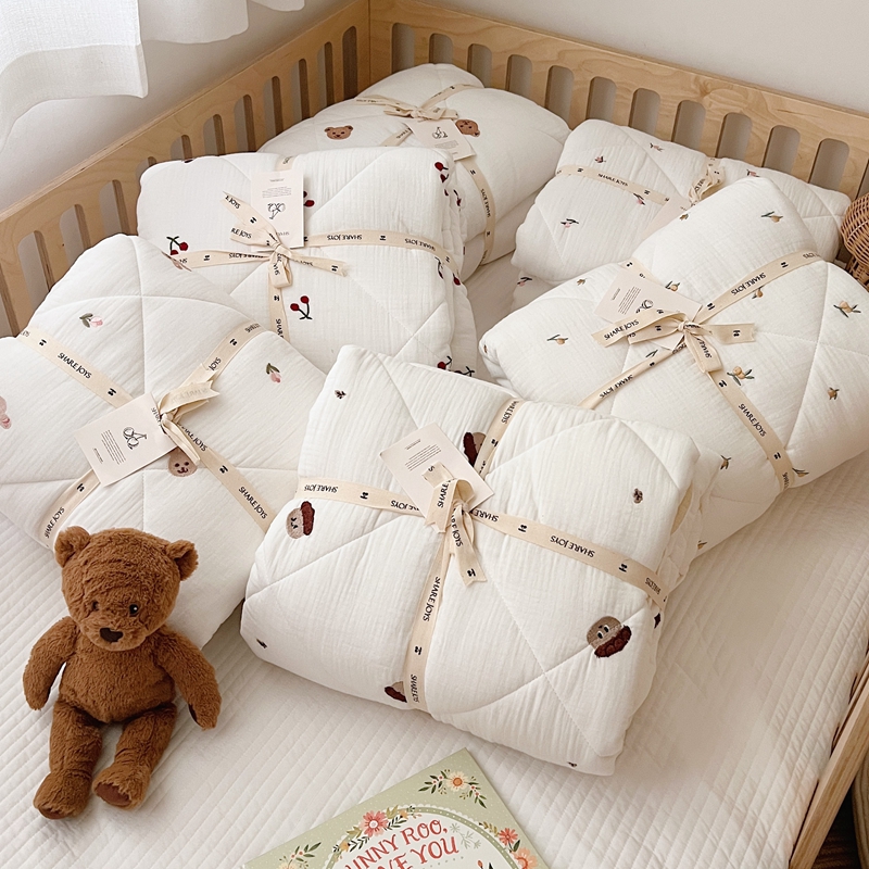 Embroidery Quilt Cover - Baby winterdekbed kinder katoenen mousseline dekbed