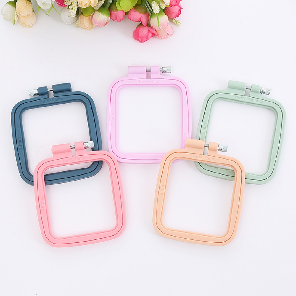 Embroidery Hoop Square - Ovale/vierkante plastic borduurringen Frame Kleur Borduurringen
