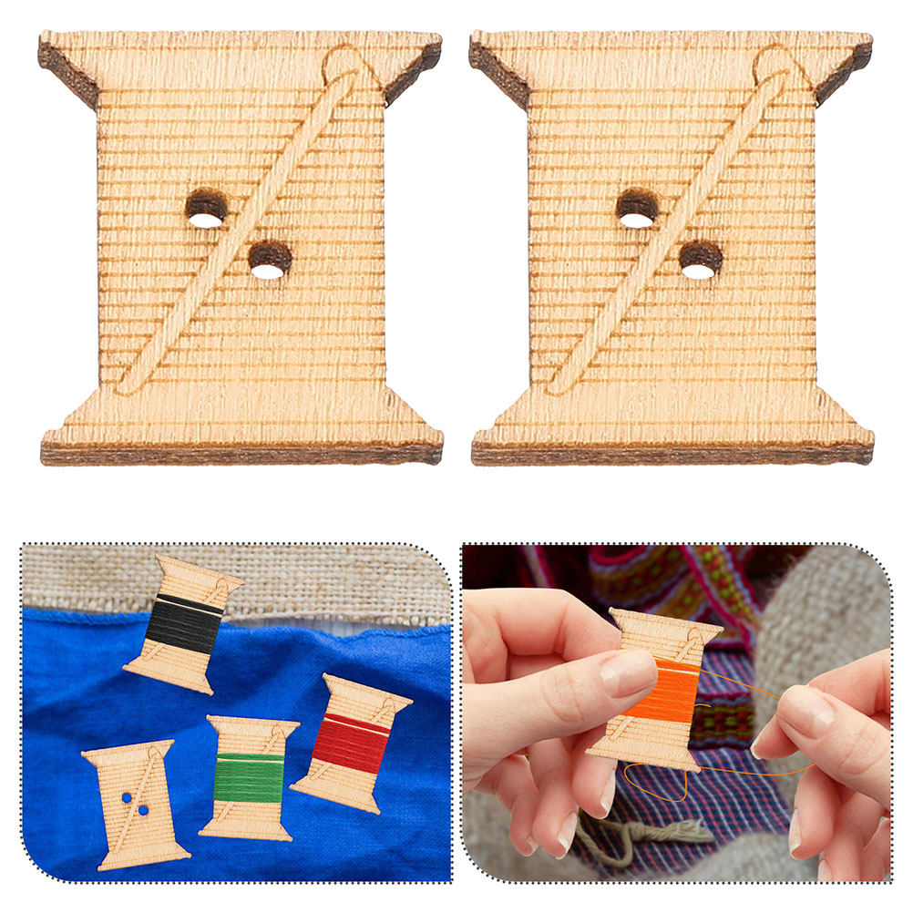 Embroidery Stitch - 100 stuks houten draadopwikkelplanken, natuurlijke houten