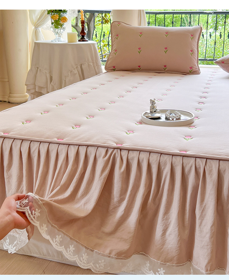 Dikker gewatteerde katoenen be - Embroidery Quilt Cover recensie en prijs