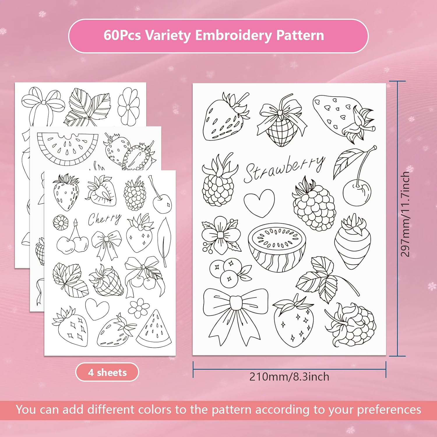 Voorgedrukt aardbeienstick en  - Embroidery Sheet recensie en prijs