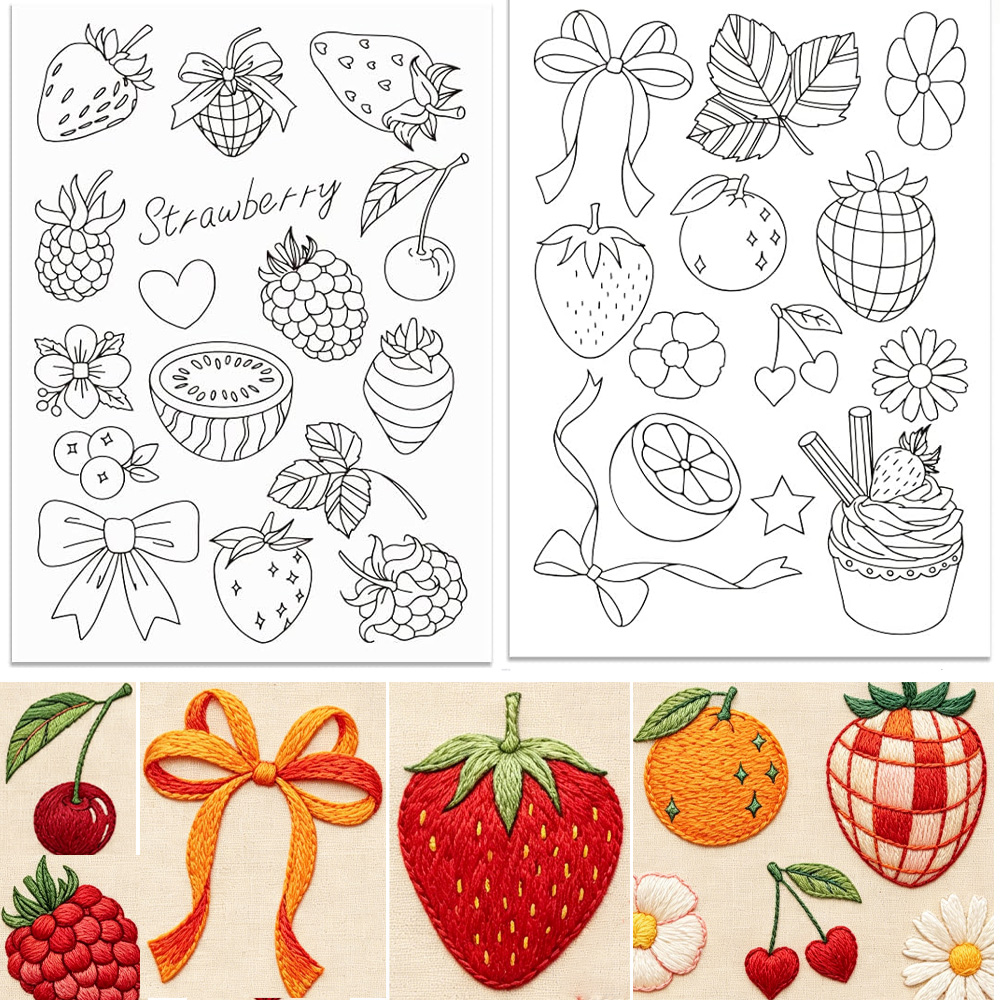 Voorgedrukt aardbeienstick en  - Embroidery Sheet recensie en prijs