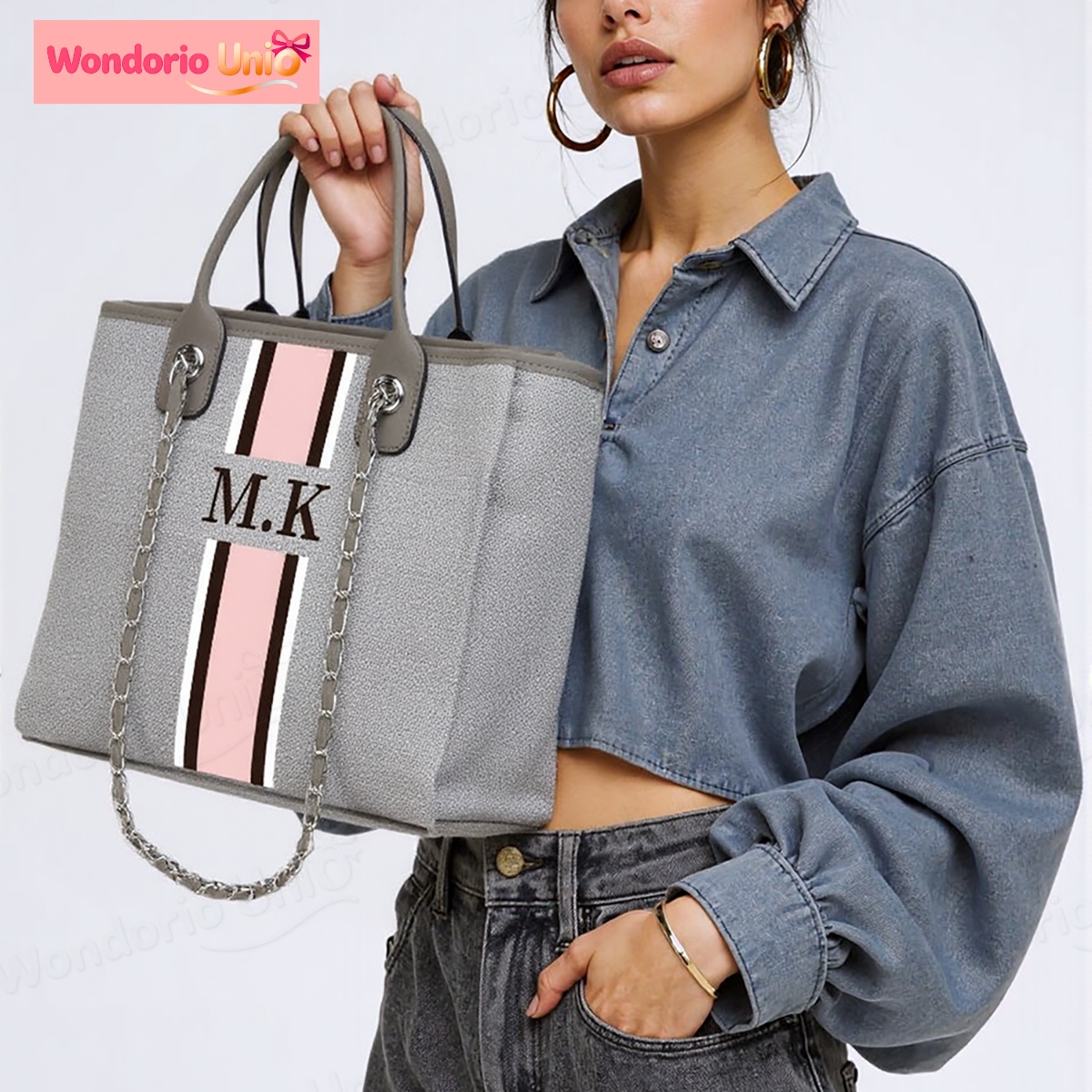 Gepersonaliseerde canvas tas m - Embroidery Initials Designs recensie en prijs