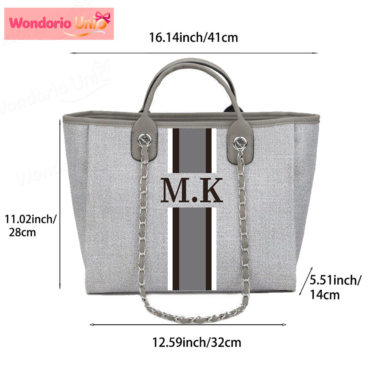 Gepersonaliseerde canvas tas m - Embroidery Initials Designs recensie en prijs
