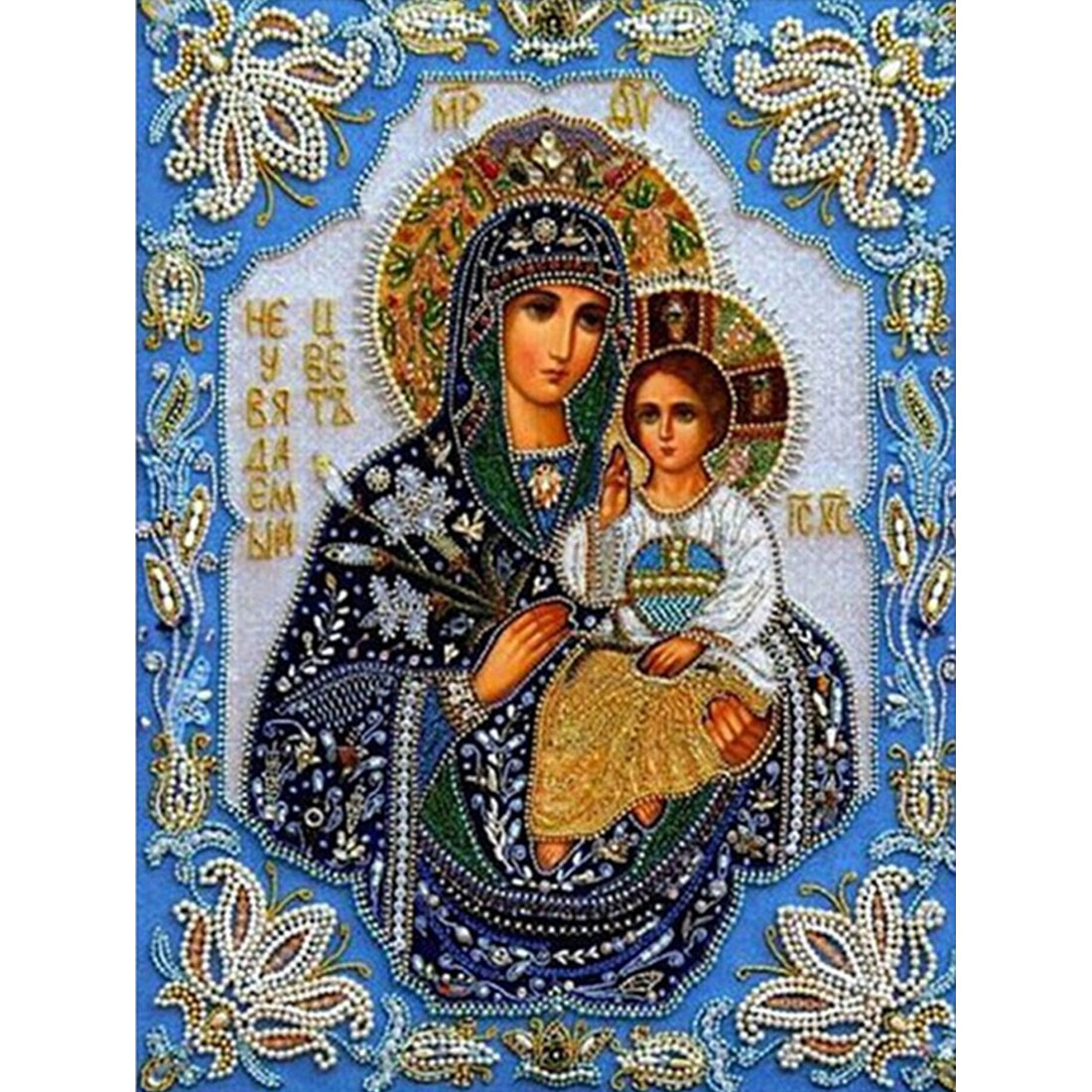 Heilige Maagd Maria 5d Diy Dia - Embroidery Icon recensie en prijs