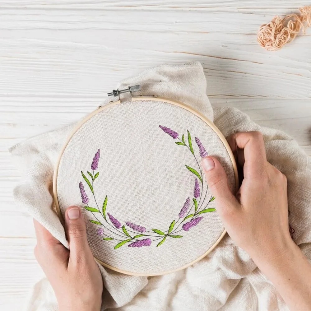 4 vellen lavendelbloem vlinder - Embroidery Sheet recensie en prijs