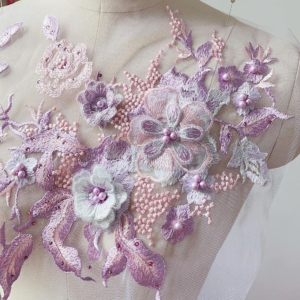 3D bloemen kralen kant stoffen - Embroidery Flower Pattern recensie en prijs