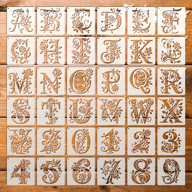 36-delige set PET plastic alfa - Embroidery Alphabet Designs recensie en prijs
