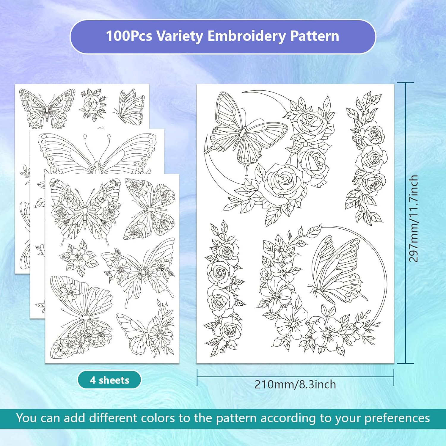 Stick and Stitch Wateroplosbar - Embroidery Flower Pattern recensie en prijs