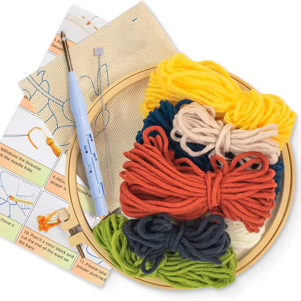 DIY Punch Needle Kits Schattig - Embroidery Hoop Square recensie en prijs