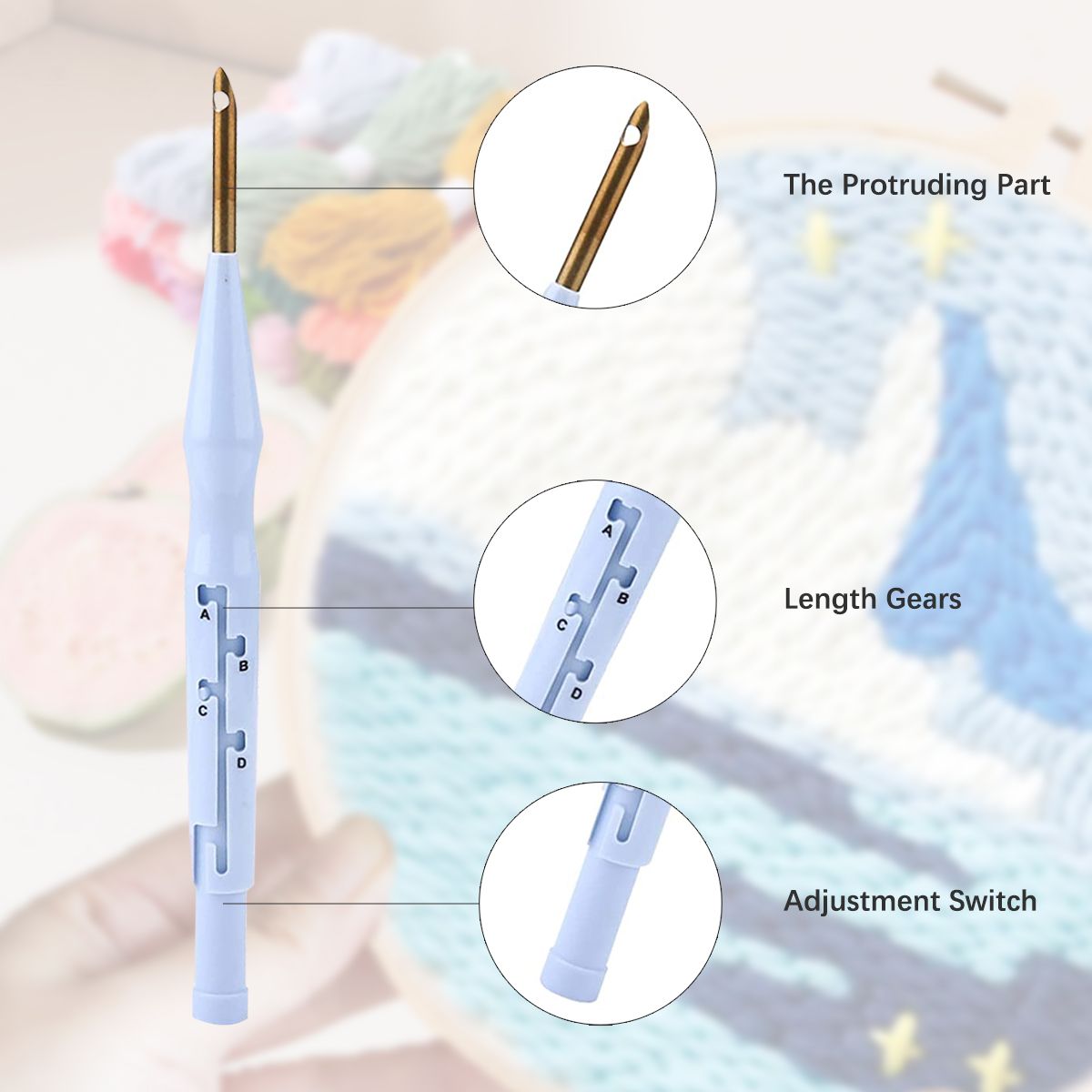 DIY Punch Needle Kits Schattig - Embroidery Hoop Square recensie en prijs