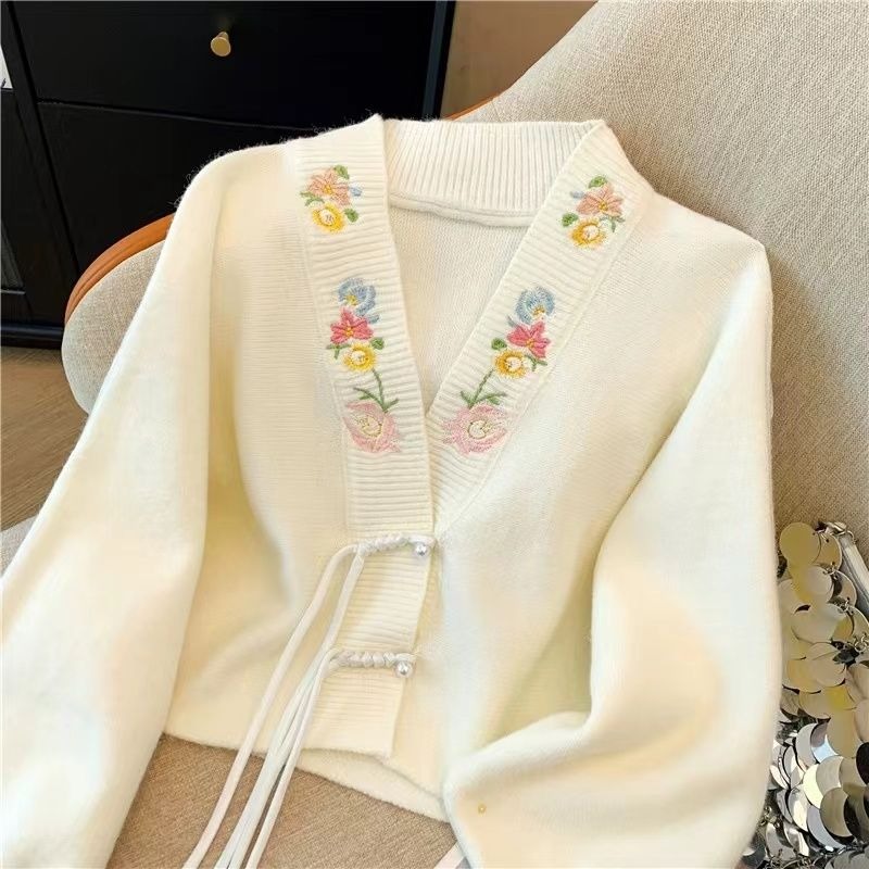 Vest Dames V-hals Nieuwe Chine - Embroidery Thread Yarn recensie en prijs