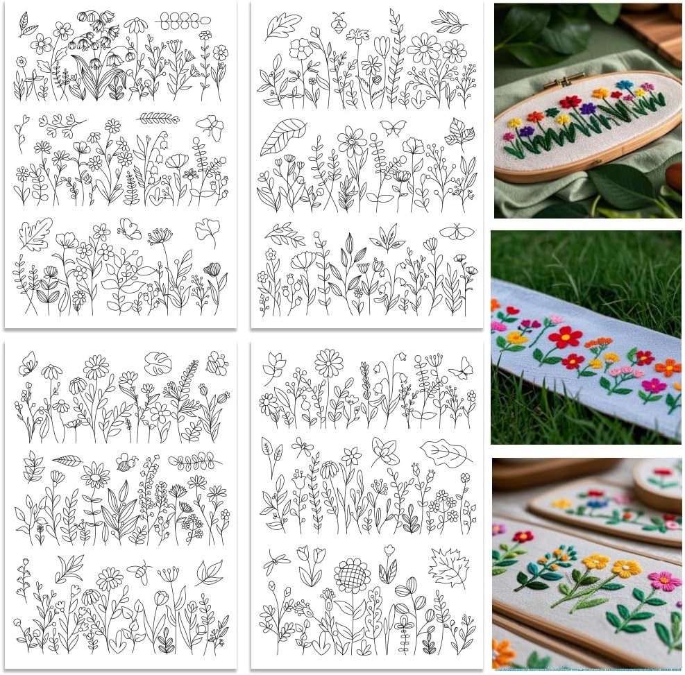 Wateroplosbare borduurpatronen - Embroidery Flower Pattern recensie en prijs