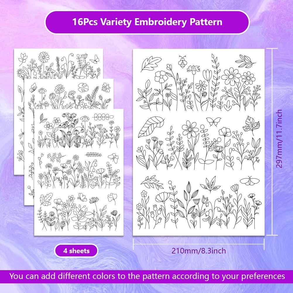 Wateroplosbare borduurpatronen - Embroidery Flower Pattern recensie en prijs