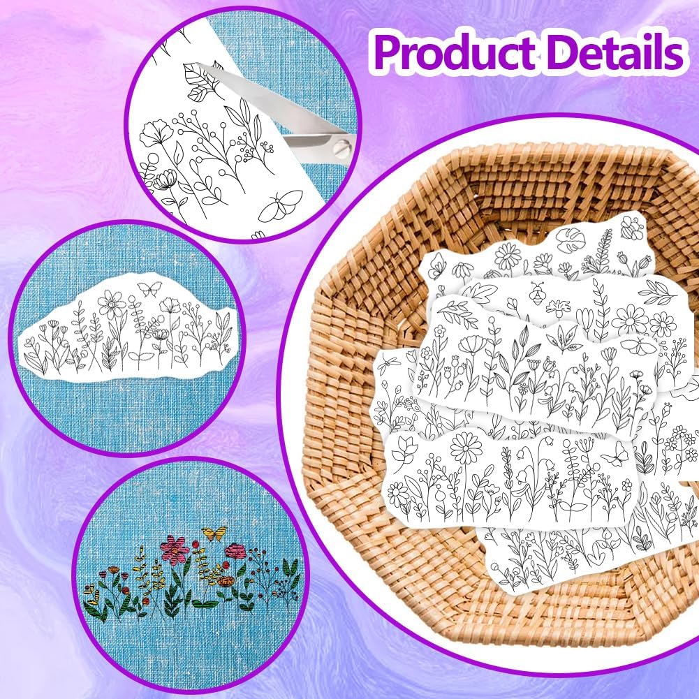 Wateroplosbare borduurpatronen - Embroidery Flower Pattern recensie en prijs
