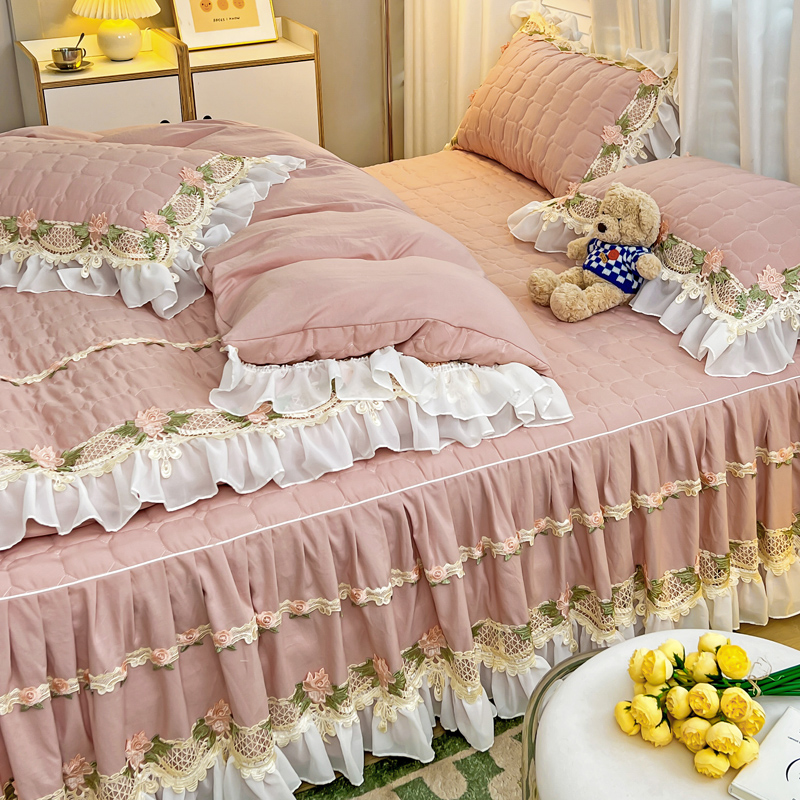 Roze Koreaanse Prinses Stijl B - Embroidery Quilt Cover recensie en prijs